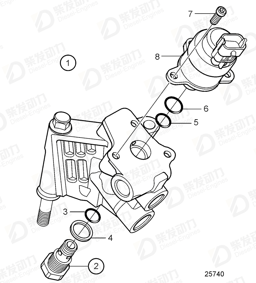 VOLVO Six point socket scr 21738265 Drawing